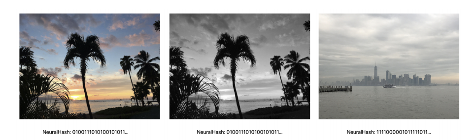 Diagram of Apple’s NeuralHash matching process